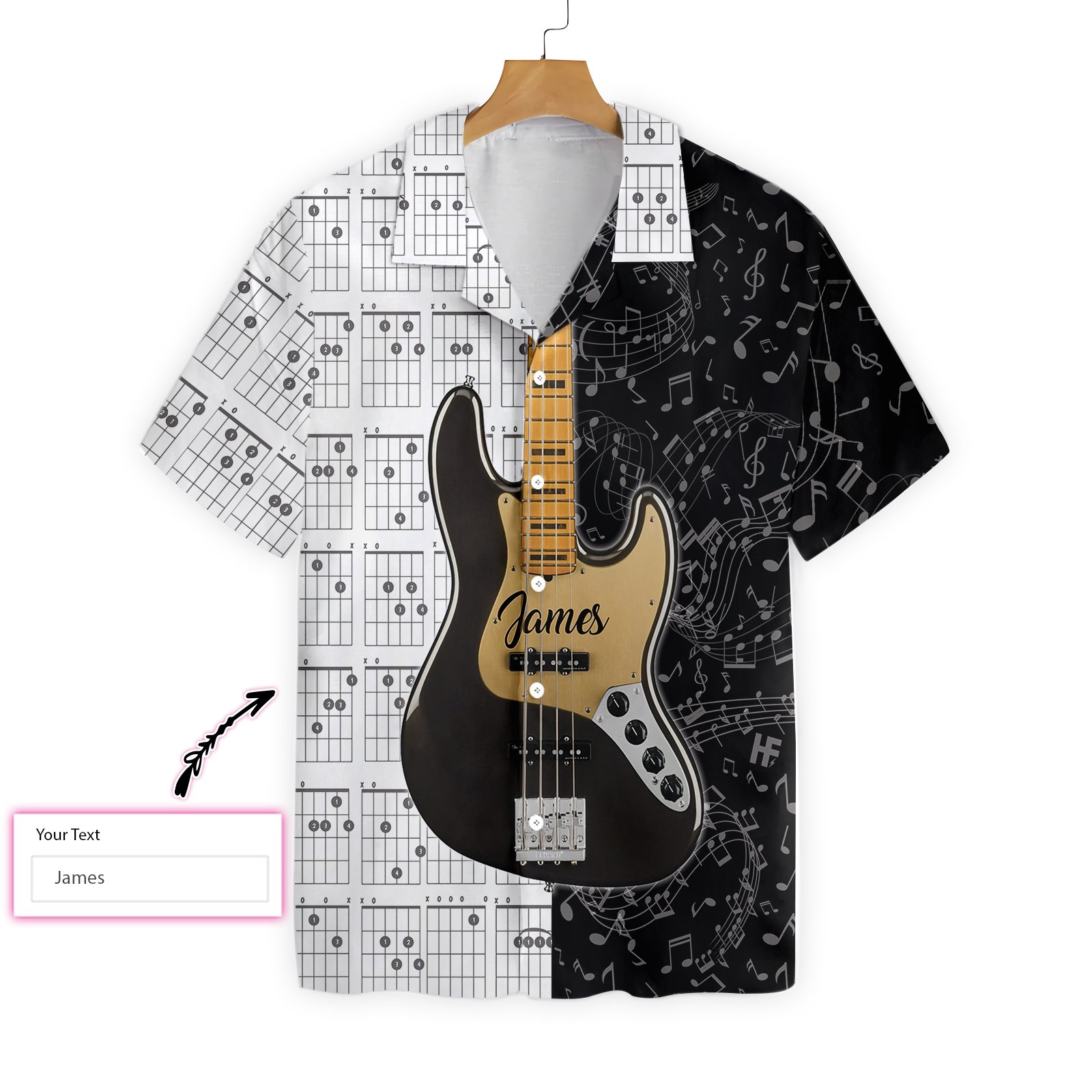 Personalized Name Guitar 1401 Custom Hawaii Shirt Ha5026