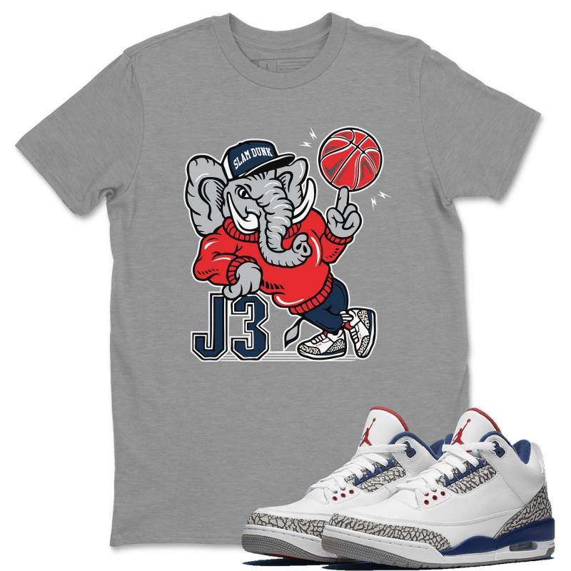 AJ3 Elephant Heather Grey T-Shirt – Air Jordan 3 True Blue