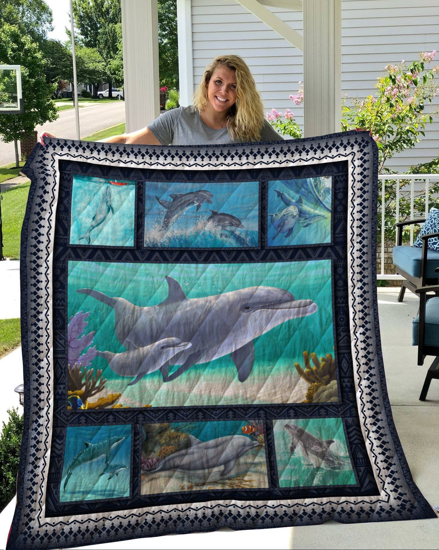 Lalasea 03 Dolphin 3D Customized Quilt Blanket Esr1435