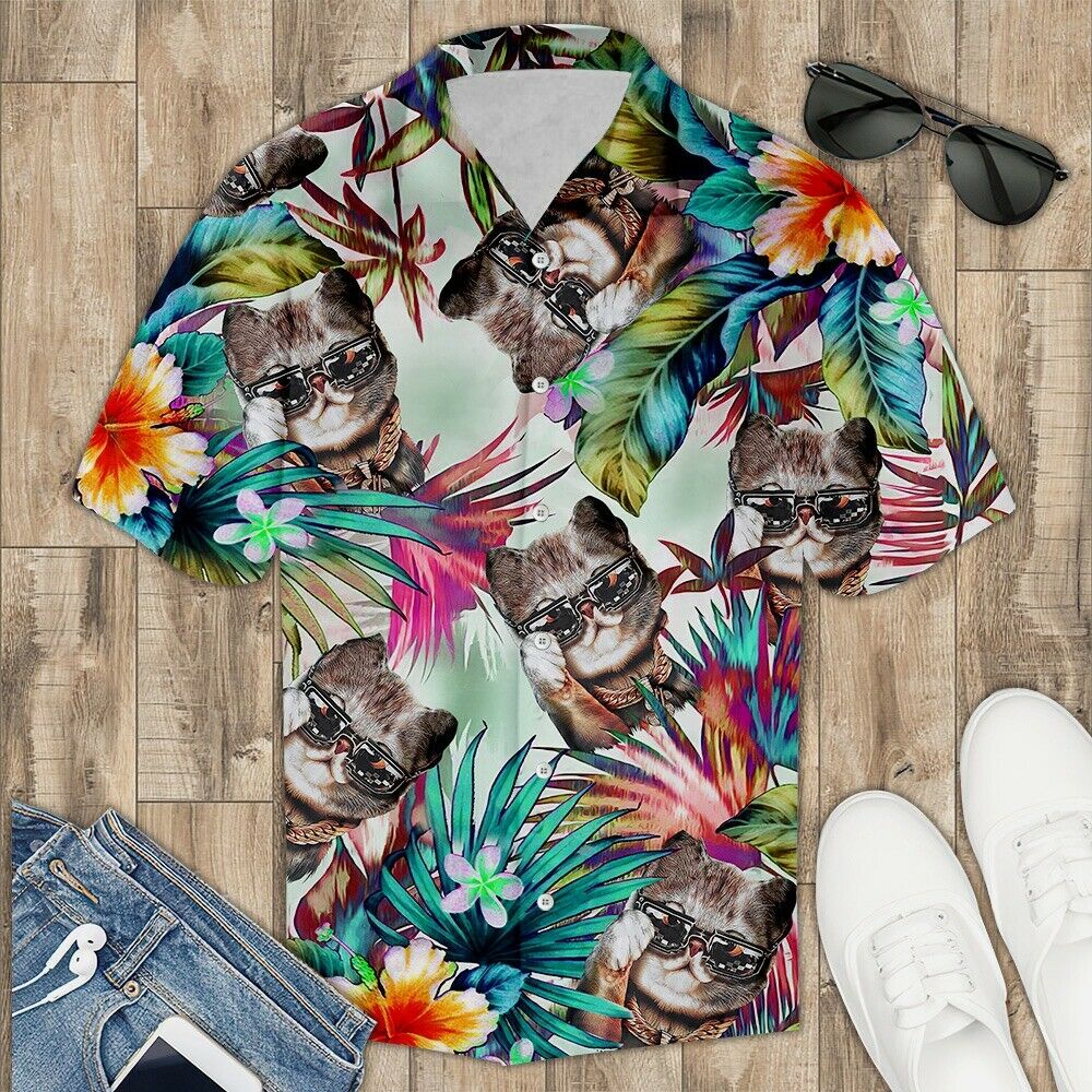 Cat Tropical Hawaii Shirt For Men Women Adult Ha109275