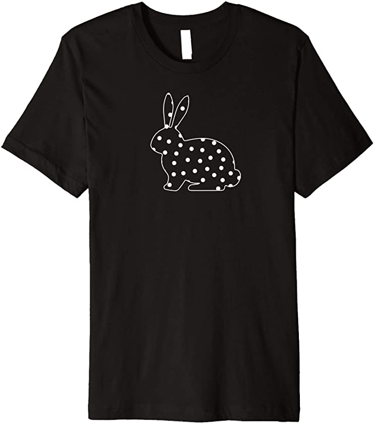 Polka Dot Bunny Rabbit Cute Graphic Easter Holiday Premium T-Shirt