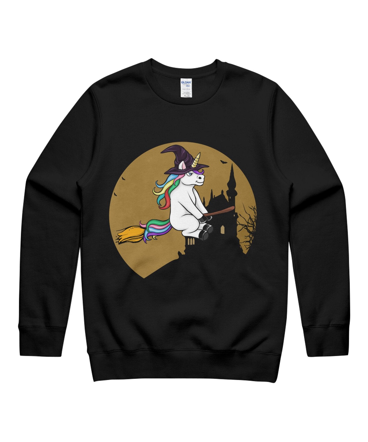 Unicorn Witch Halloween Costumes Vintage October 31St Cosplay Animal Retro Day Of Dead 13Th Friday Unisex Crewneck Sweatshirt