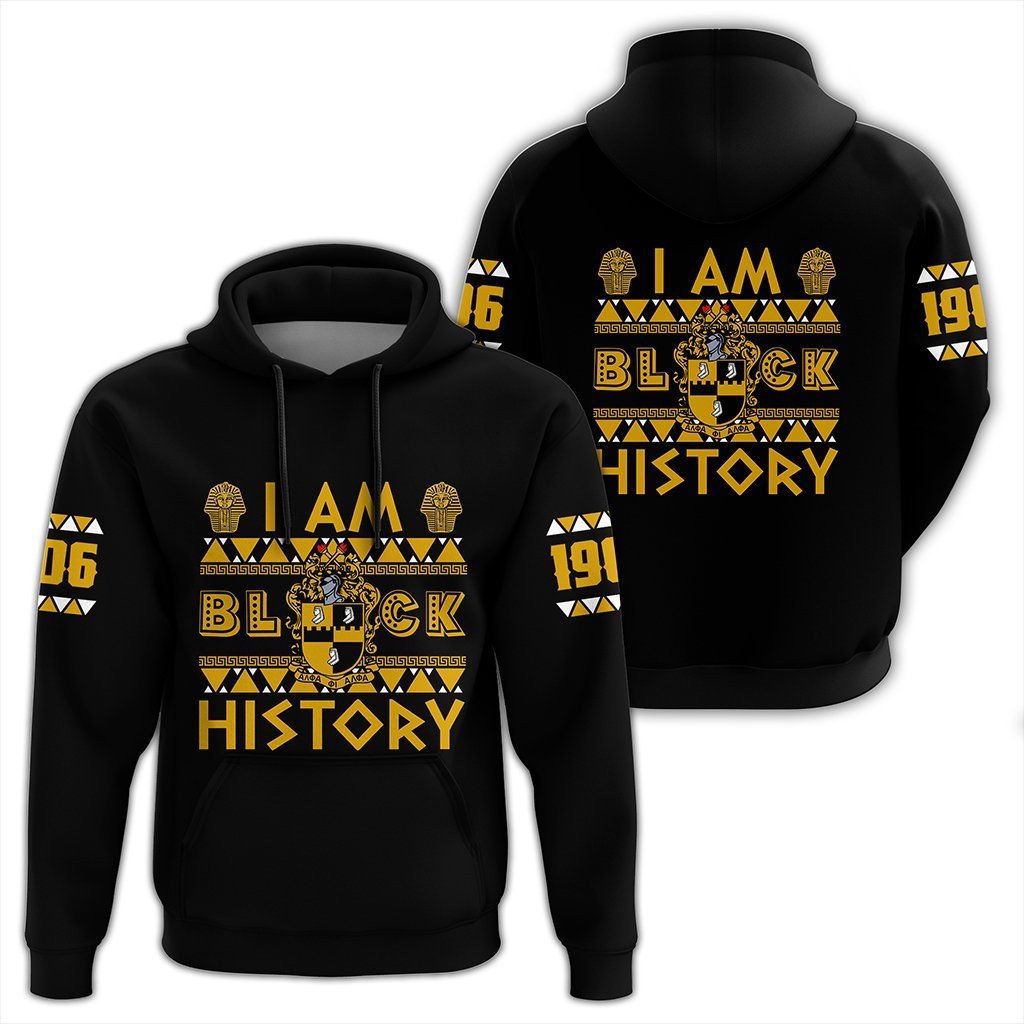 Fraternity Hoodie – I Am Black History Alpha Phi Alpha Pullover Hoodie