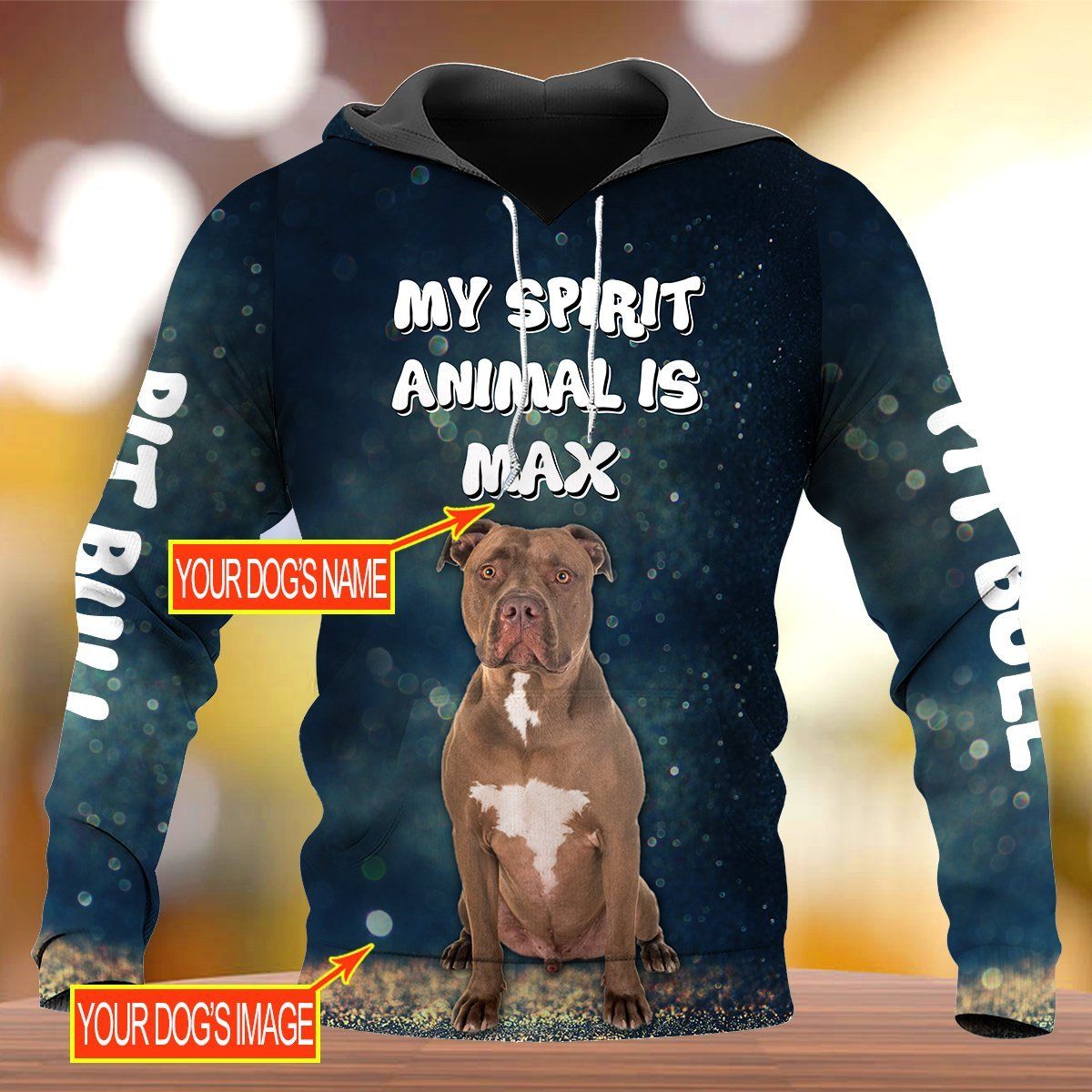 Pit Bull My Spirit Animal Is Personalized Name 3D All Over Printed Shirts