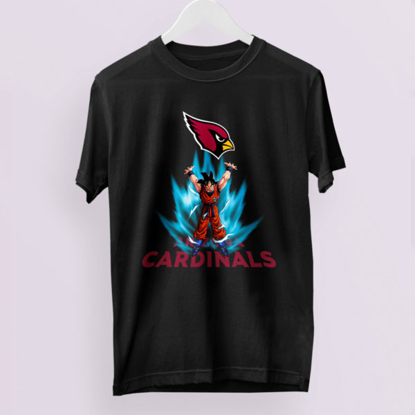 Son Goku Powering Up In Energy Arizona Cardinals Shirt