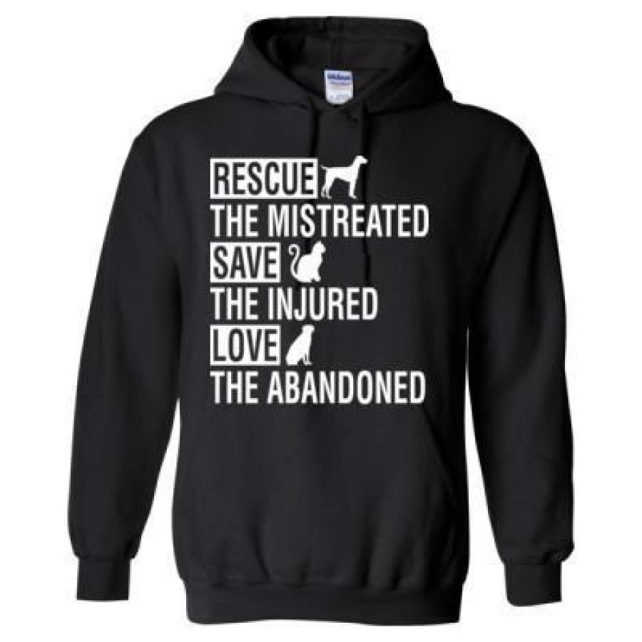 AGR Rescue The Mistreated Save The Injured Love The Abandoned – Heavy Blend™ Hooded Sweatshirt