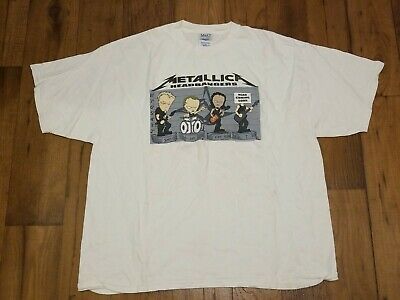 Vintage 2003 Metallica Head Bangers Head Coming Soon Tee-shirt Sz 2 8311