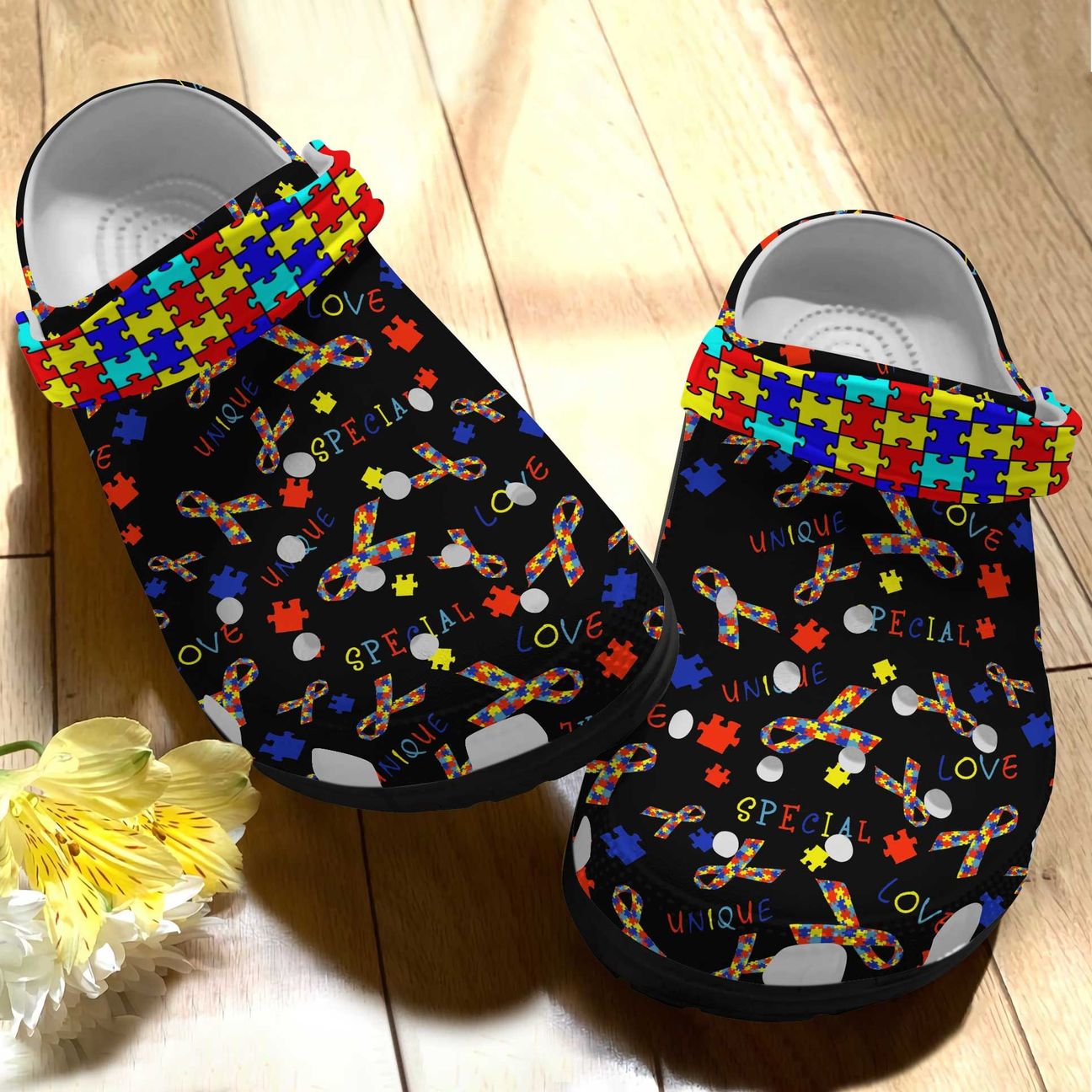 Autism Personalized Clog, Custom Name, Text, Color, Number Fashion Style For Women, Men, Kid, Print 3D Unique Love