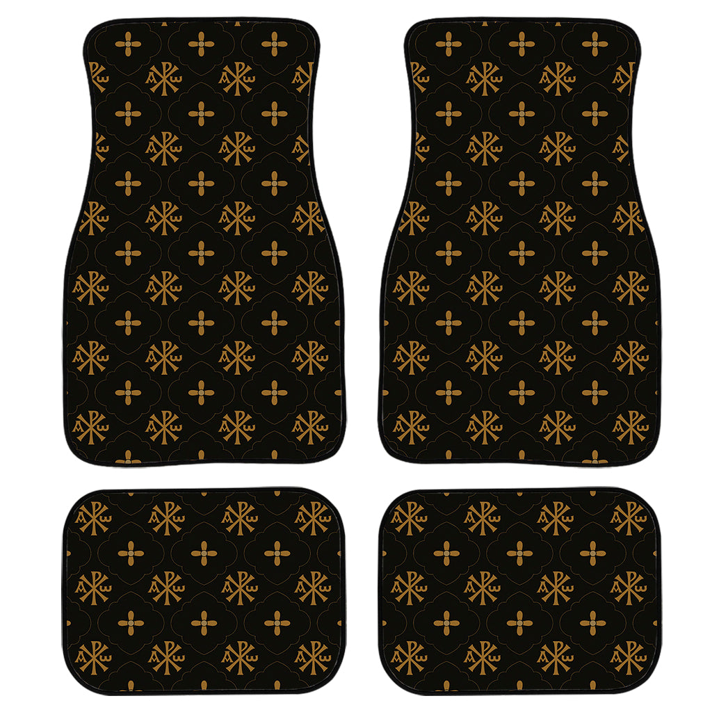 Sigla Orthodox Pattern Print Front And Back Car Floor Mats, Front Car Mat