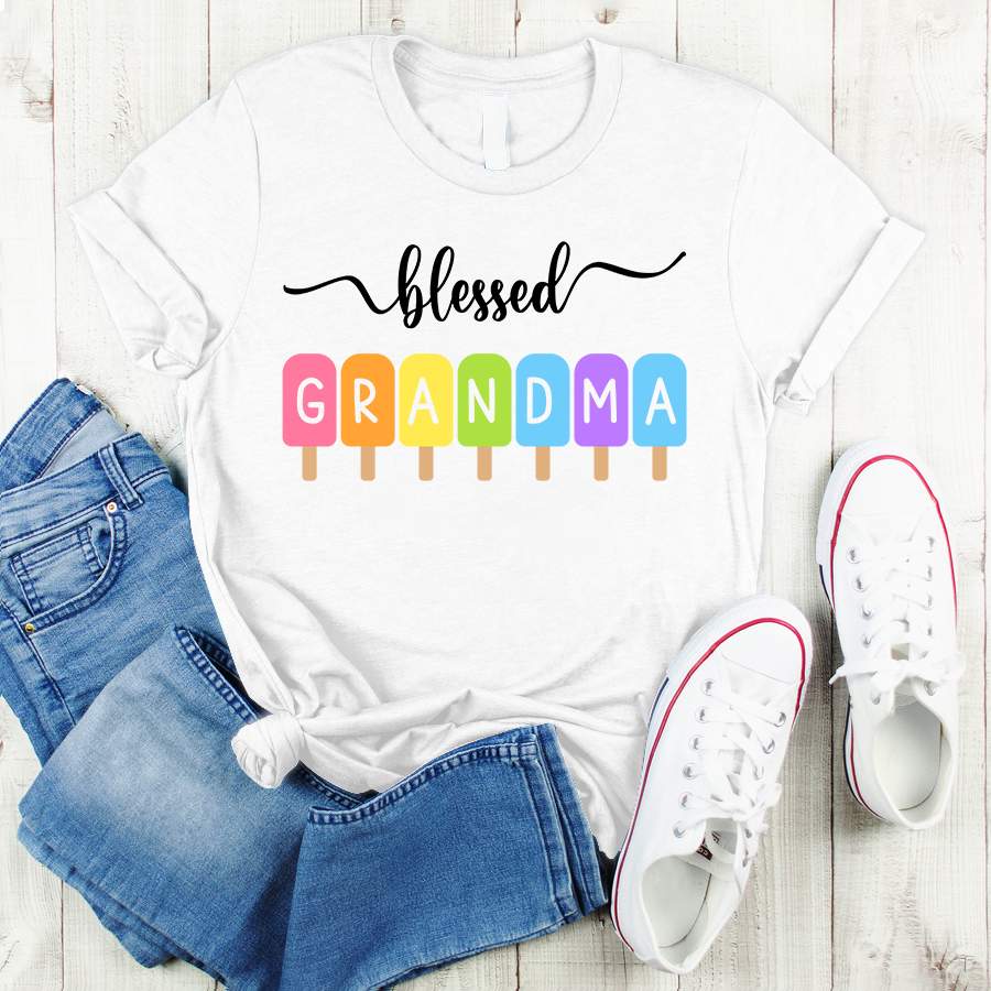 Personalized Blessed Grandma Summer Shirt