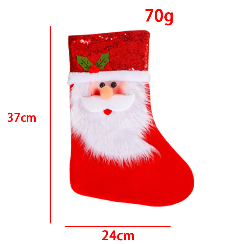 Creative Sequin Hat Christma Socks Cmas Candy Socks Faceless Santa Claus Gift Bag Noel Tree Ornaments Merry Christmas Dec Natal alx