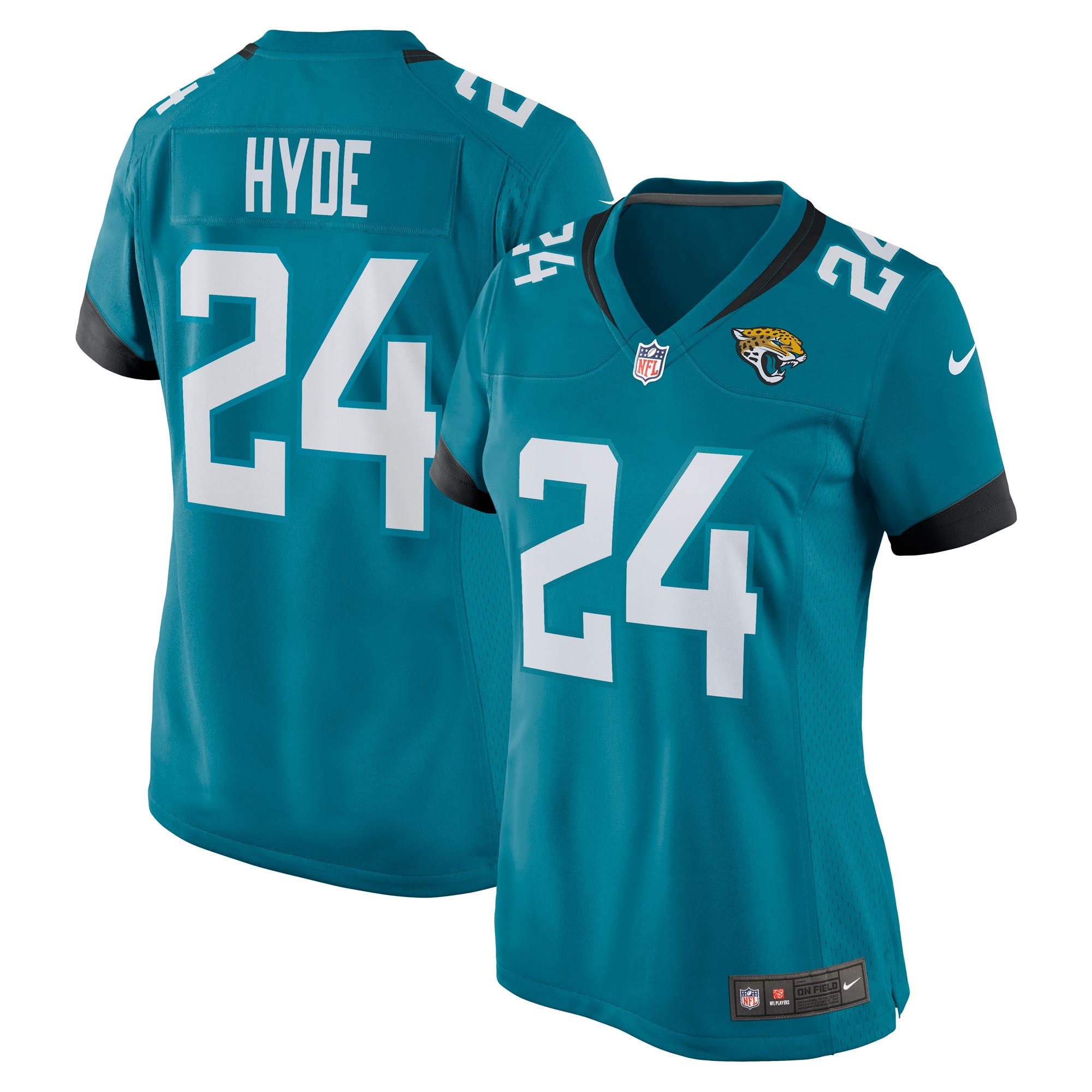 Carlos Hyde Jacksonville Jaguars Womens Game Jersey – Teal NFL