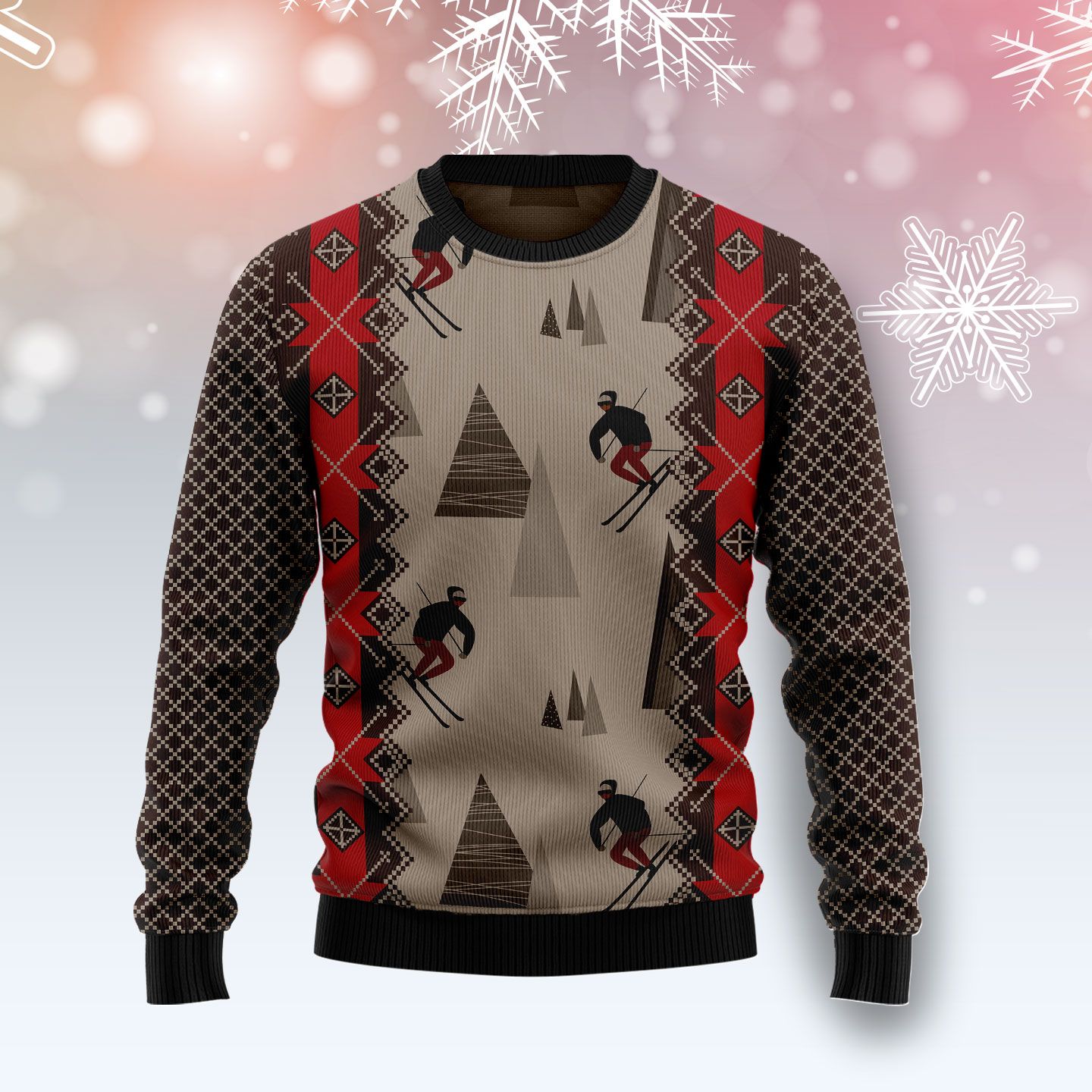 Skiing Beauty TY0712 Ugly Christmas Sweater