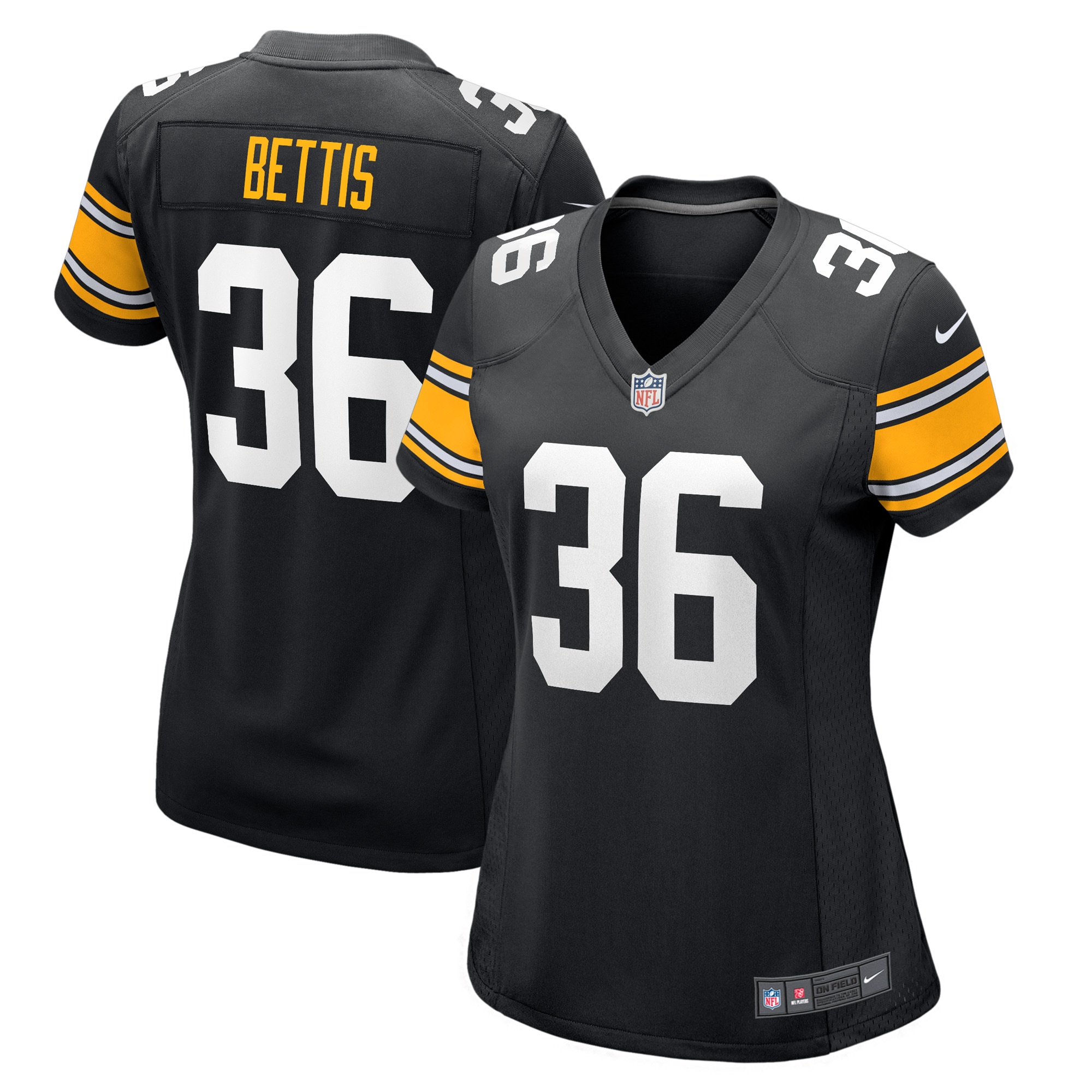 Women’s Pittsburgh Steelers Jerome Bettis Black Retired Player Jersey