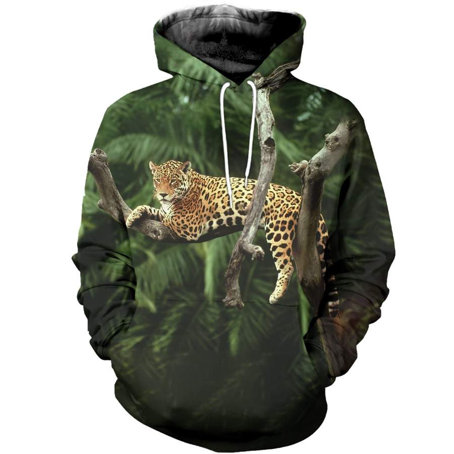 3D All Over Printed Leopard T-shirt Hoodie SCTL050411