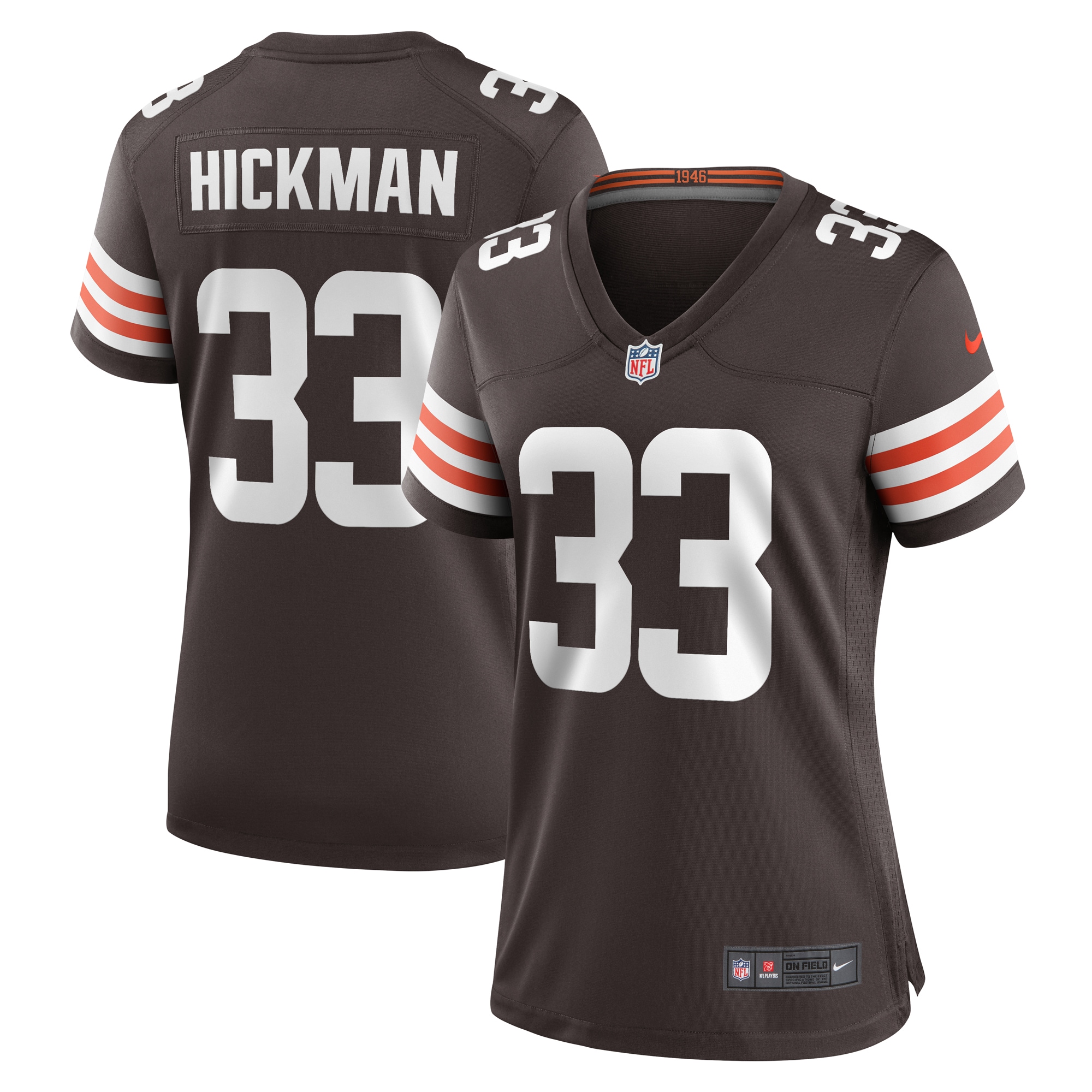 Ronnie Hickman Cleveland Browns Women's Team Game Jersey – Brown