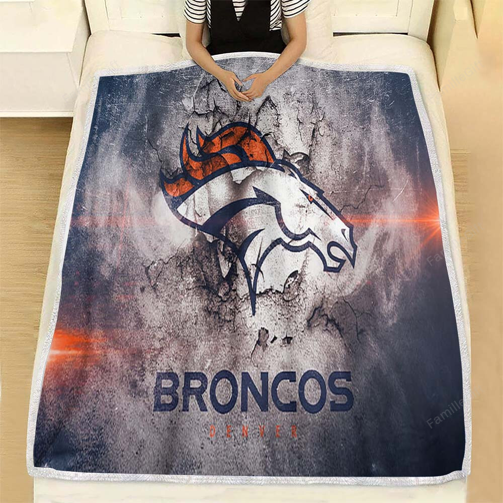 Denver Broncos Fleece Blanket – Football Soft Blanket, Warm Blanket