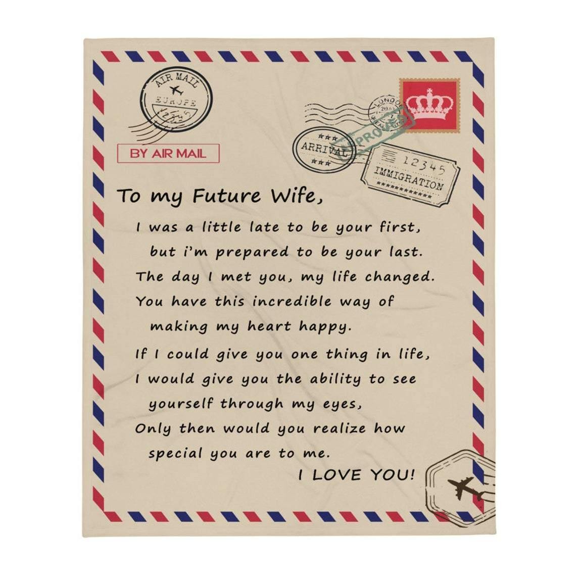 To My Future Wife, Wife Birthday Gift From Husband – Gift For Mom From Husband, Love Wife, Gift For Family, Home Decor – Fleece Blanket