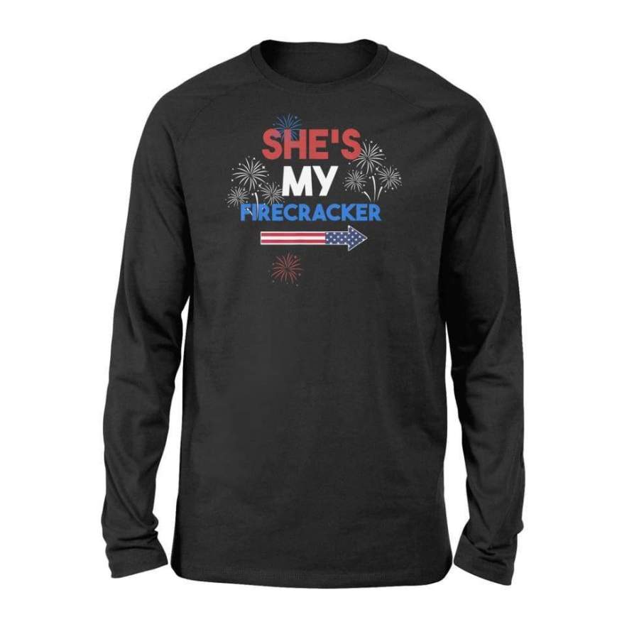 She’s My Firecracker His And Hers July 4th Matching Couples – Standard Long Sleeve