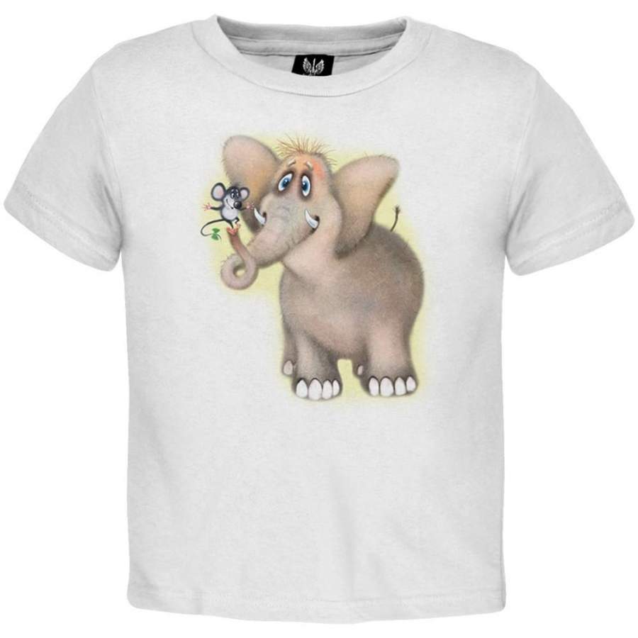 Fuzzy Elephant And Mouse Youth T-Shirt