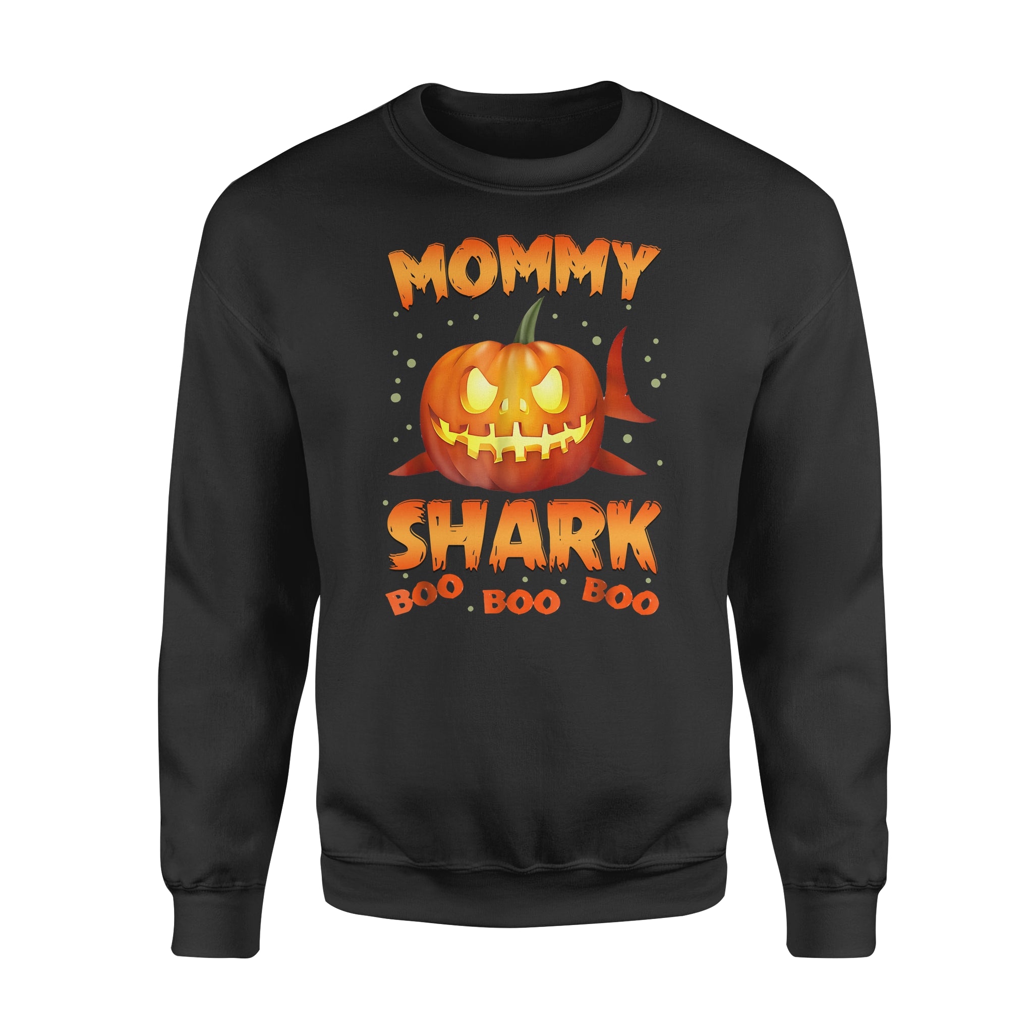 Cute Funny Pumpkin Mommy Shark Doo Doo Doo Halloween Costume Shark Family Printed Sweatshirt Design – Iph2016