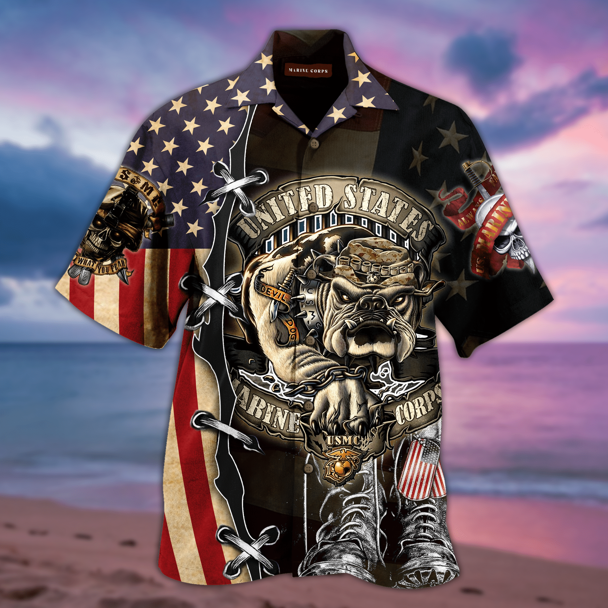 Cover Your Body With Amazing Hawaii Aloha Shirts Proud United States Marine Corps Ha19821