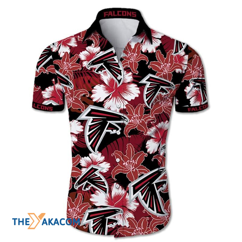 Atlanta Falcons Nfl Team Gift For Fan Tropical Flower Short Sleeve Hawaii Shirt Ha94231