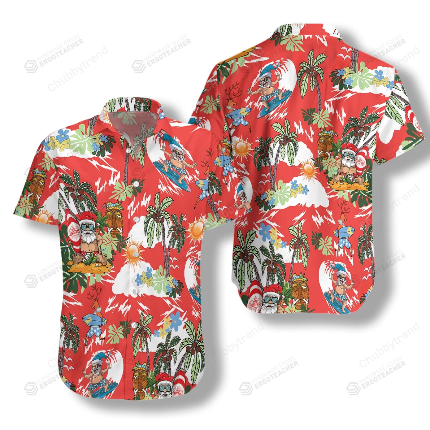 Merry Christmas Santa Claus Red Hawaii Shirt Ha48241