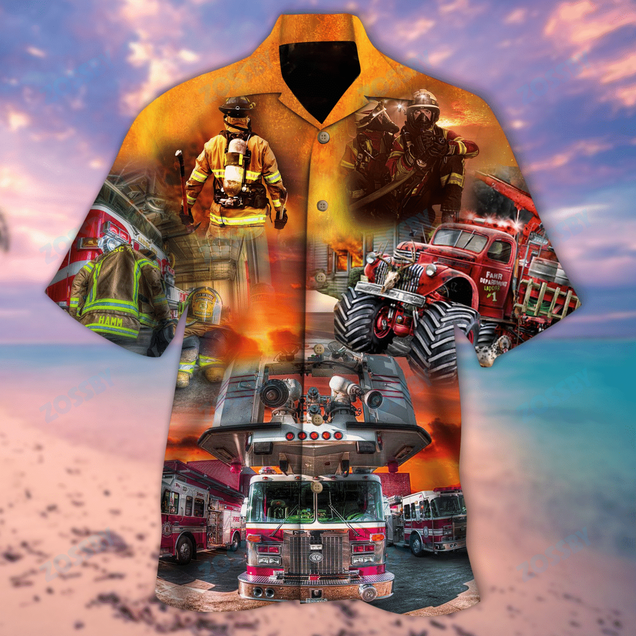 You’Re The Fire In My Heart Firefighter Unisex Hawaiian Shirt