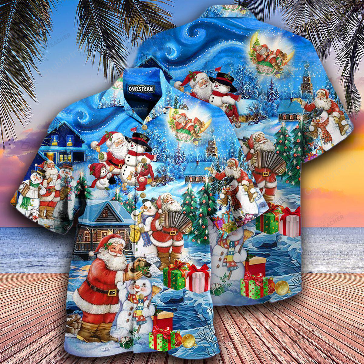 Christmas Santa And Snowman Best Friends Edition Hawaii Shirt Ha38836