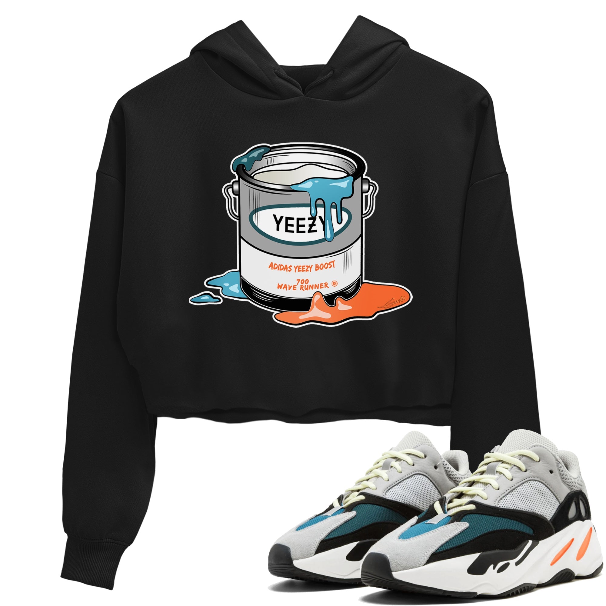 Bucket Crop Hoodie – Yeezy 700 Wave Runner