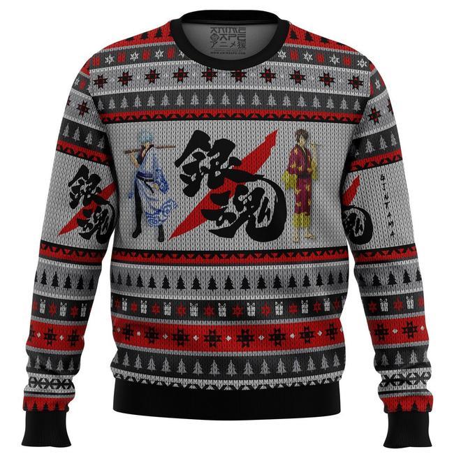 SHINSUKE AND GINTOKI GINTAMA PREMIUM UGLY CHRISTMAS SWEATER – AMAZING GIFT IDEA – THANKSGIVING GIFT