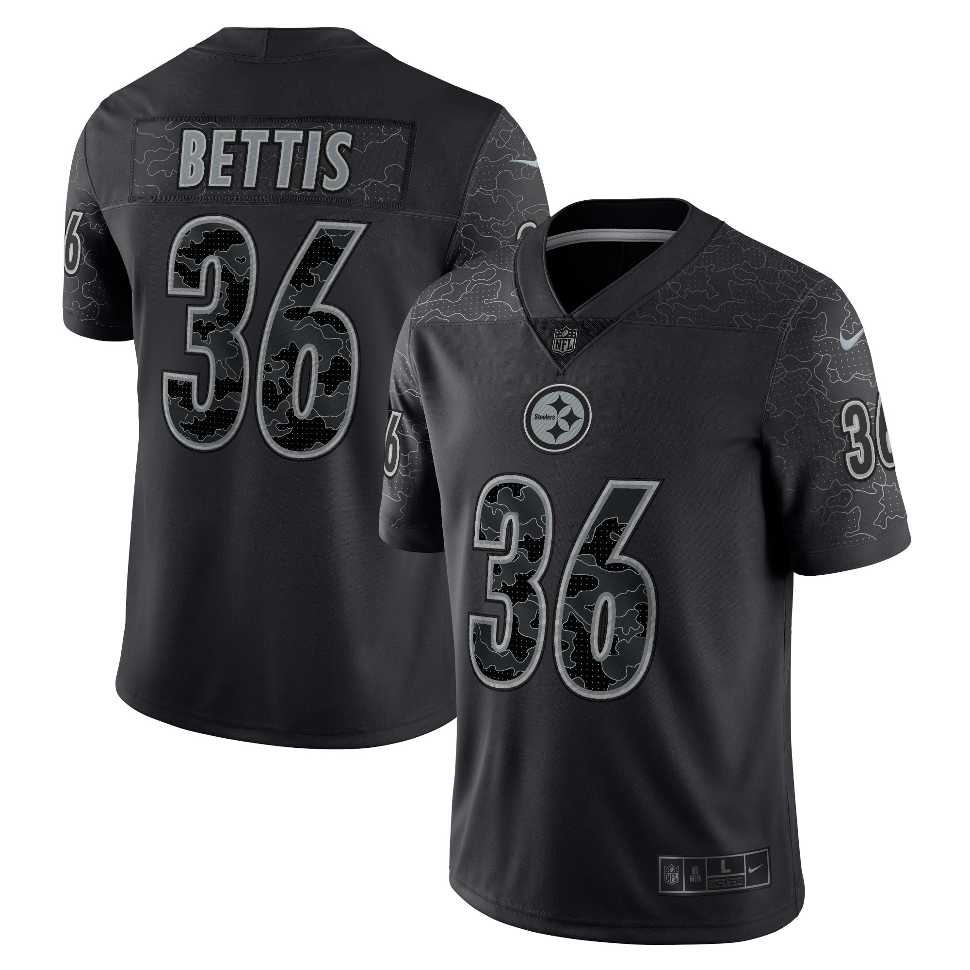 Jerome Bettis Pittsburgh Steelers Retired Player RFLCTV Limited Jersey – Black