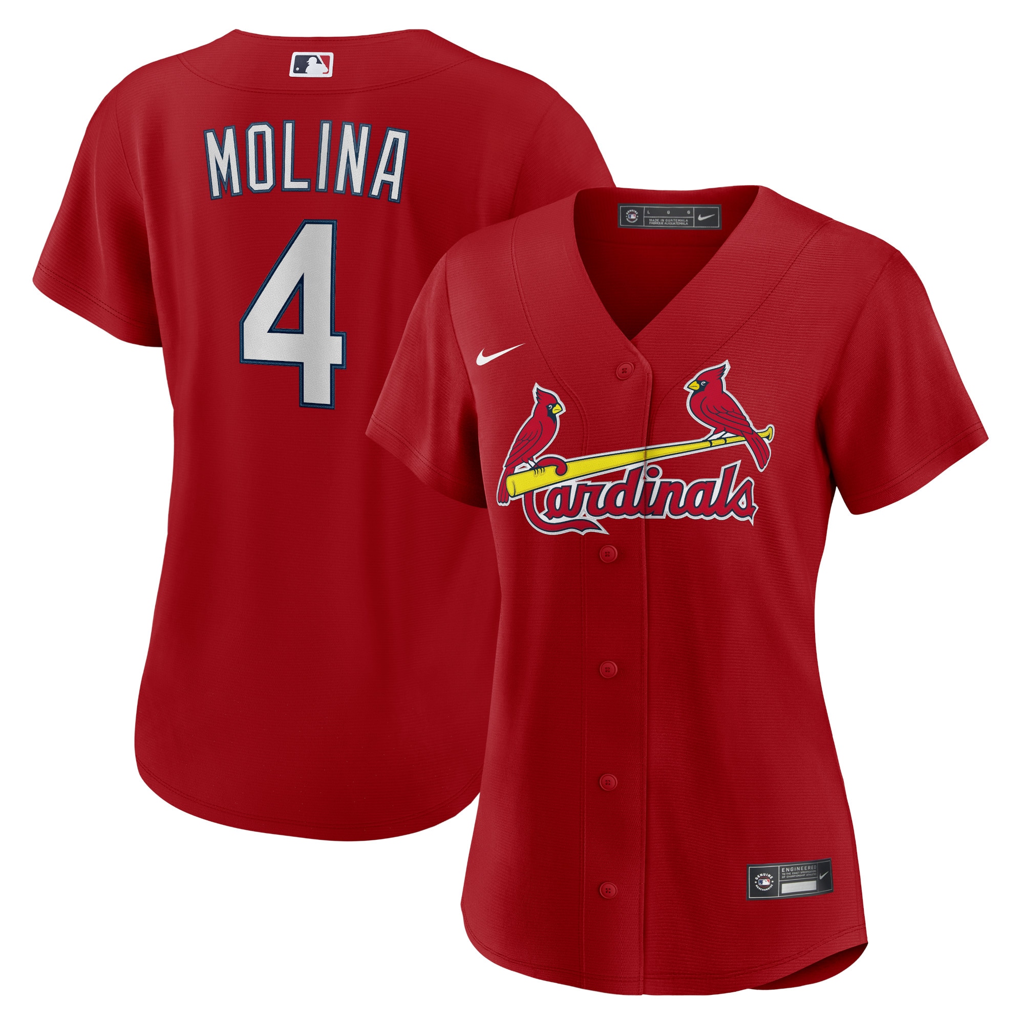 Women’s St. Louis Cardinals Yadier Molina Red Alternate Player Jersey