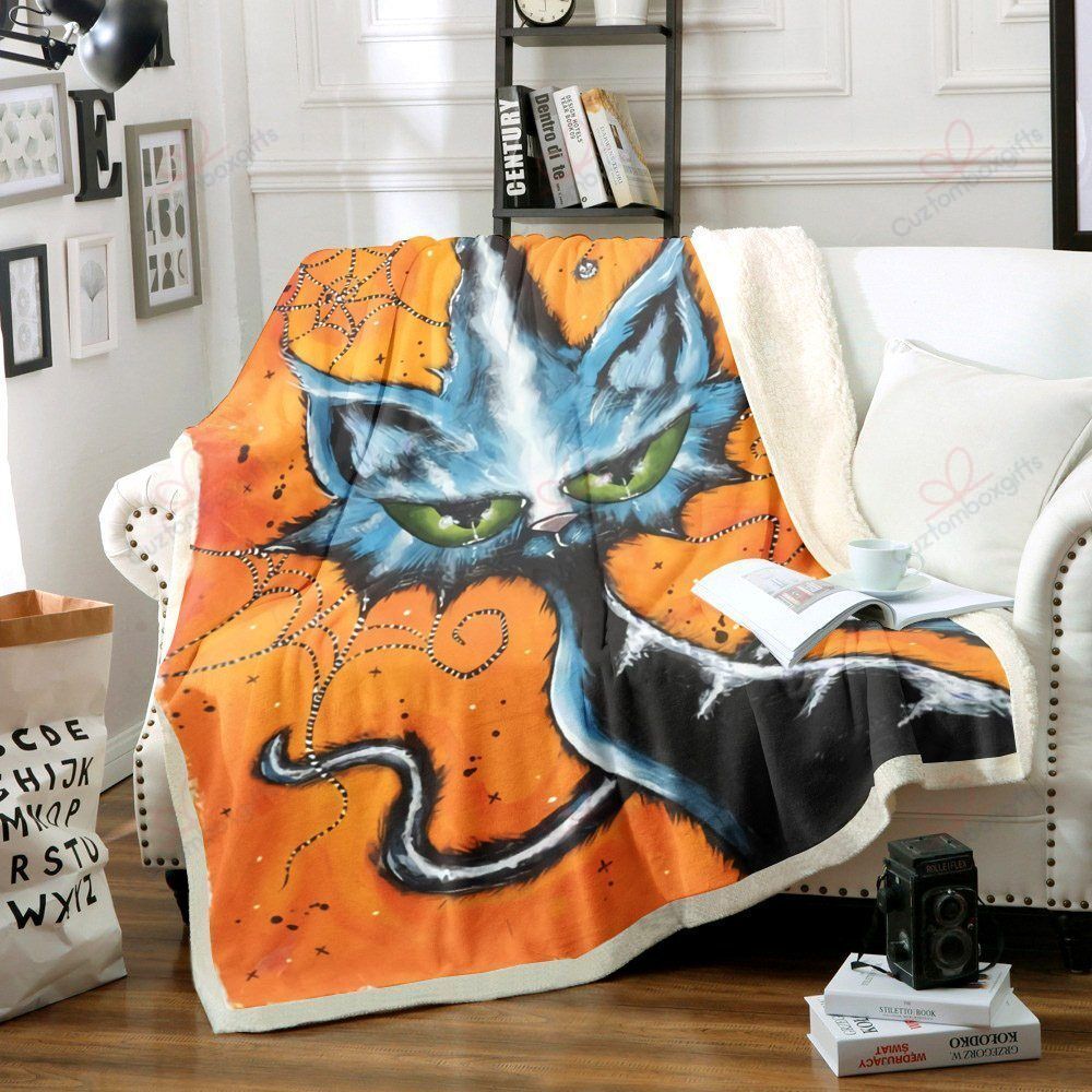 A Cat Halloween GS-CL-KC0907 Fleece Blanket