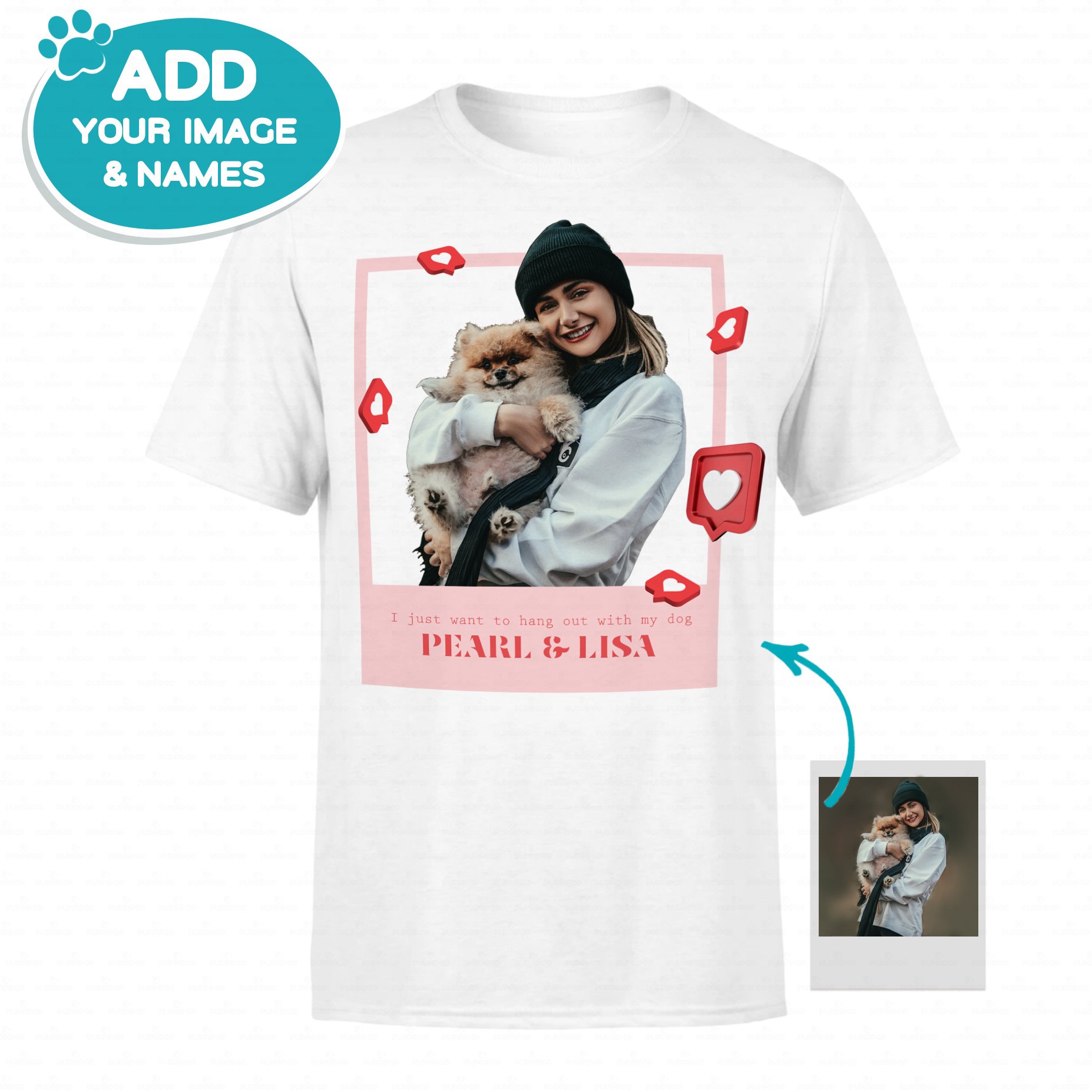 Personalized Dog Gift Idea – I Just Want To Hang Out With My Dog For Dog Mom – Standard T-Shirt