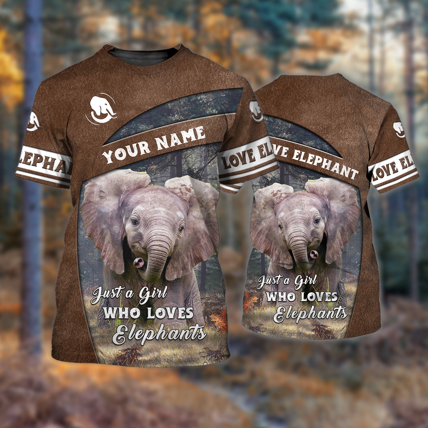 Just A Girl Who Loves Elephants 01 – Personalized Name 3D Tshirt – Hd98