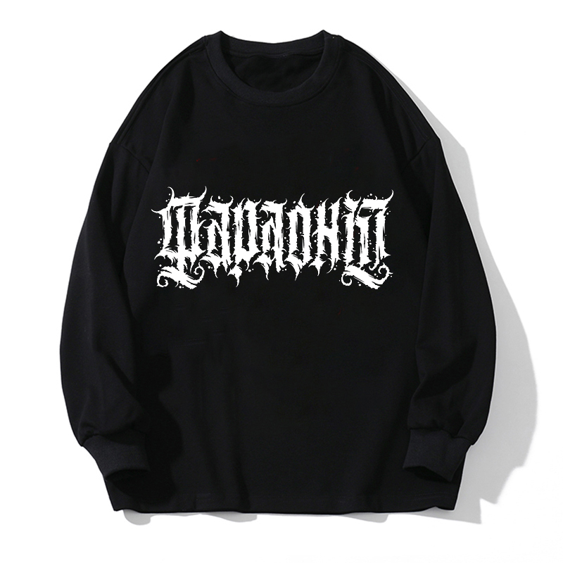 Black Letter Print Oversized Sweatshirt 2022 Women Pullover Long Sleeve Loose Hoodies Hip Hop Gothic Casual Basic Streetwear alx