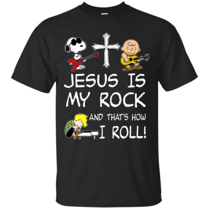 Snoopy Charlie Jesus Is My Rock T Shirt Emprintstop 