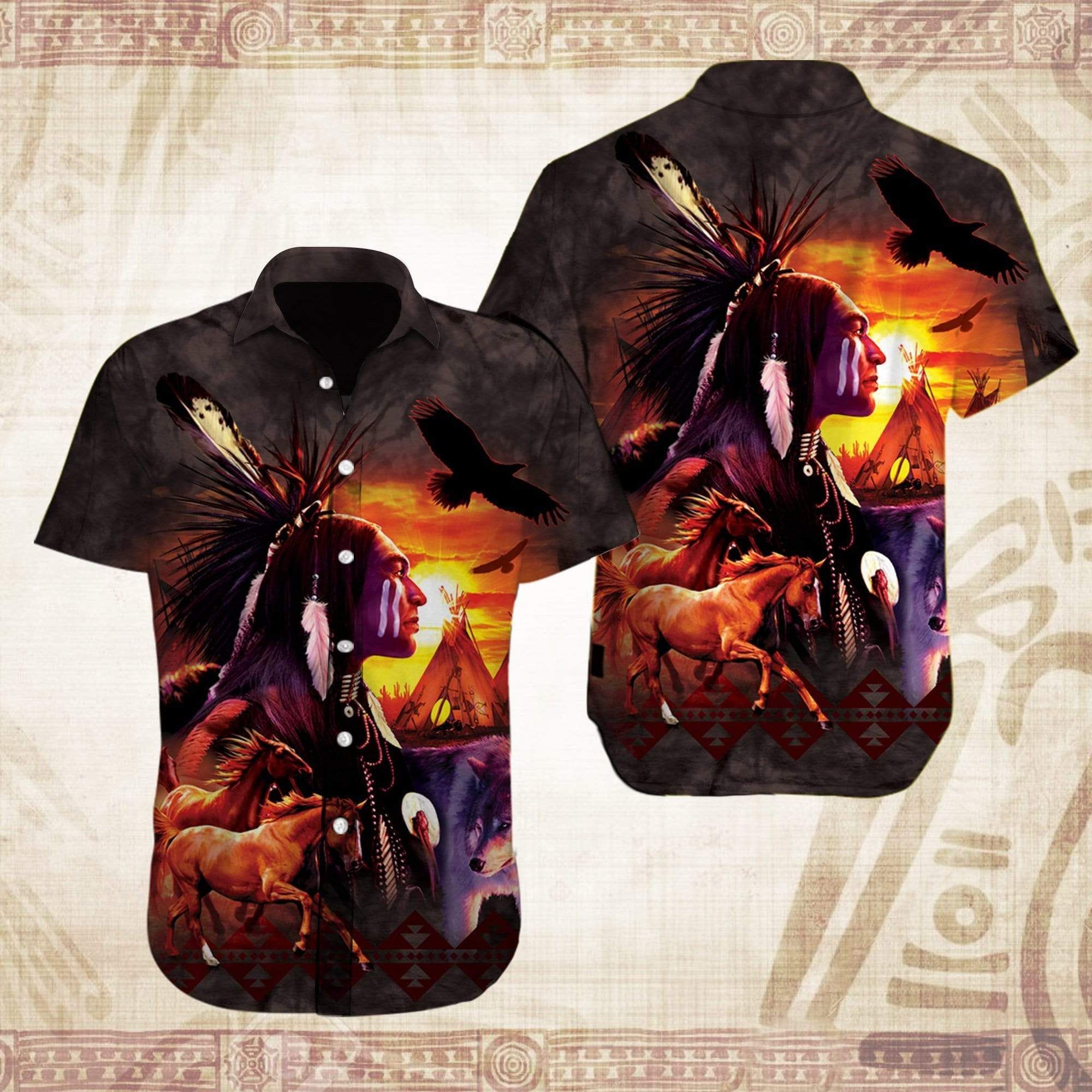 Buy Amazing Native American Unisex Hawaii Aloha Shirts Ha11729