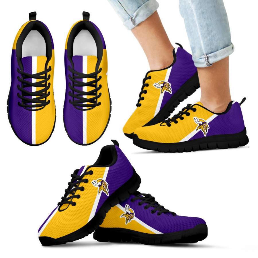 Dynamic Aparted Colours Beautiful Logo Minnesota Vikings Sneakers