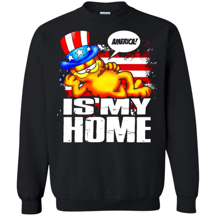 AGR America Is My Home Garfield Independence Day 4th Of July Sweatshirt