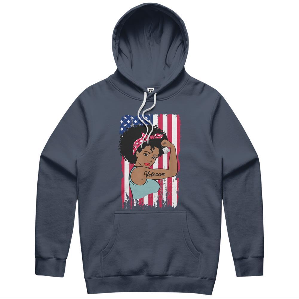 Strong Female African American Veteran Hoodie