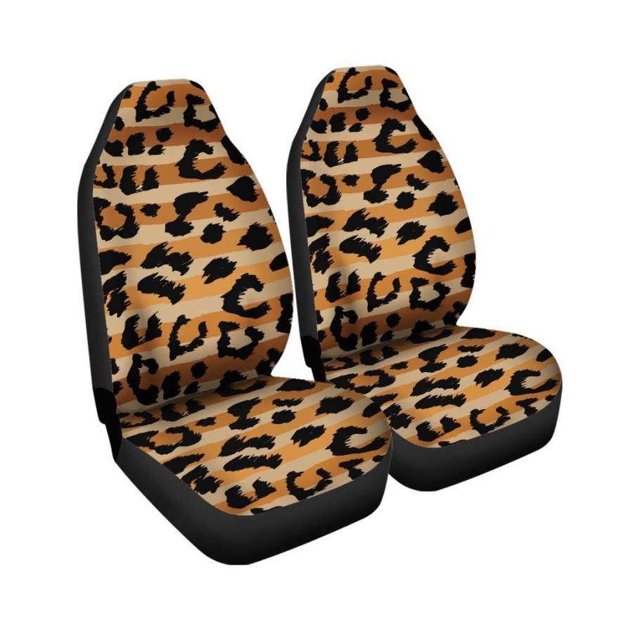 Striped Leopard Car Seat Covers