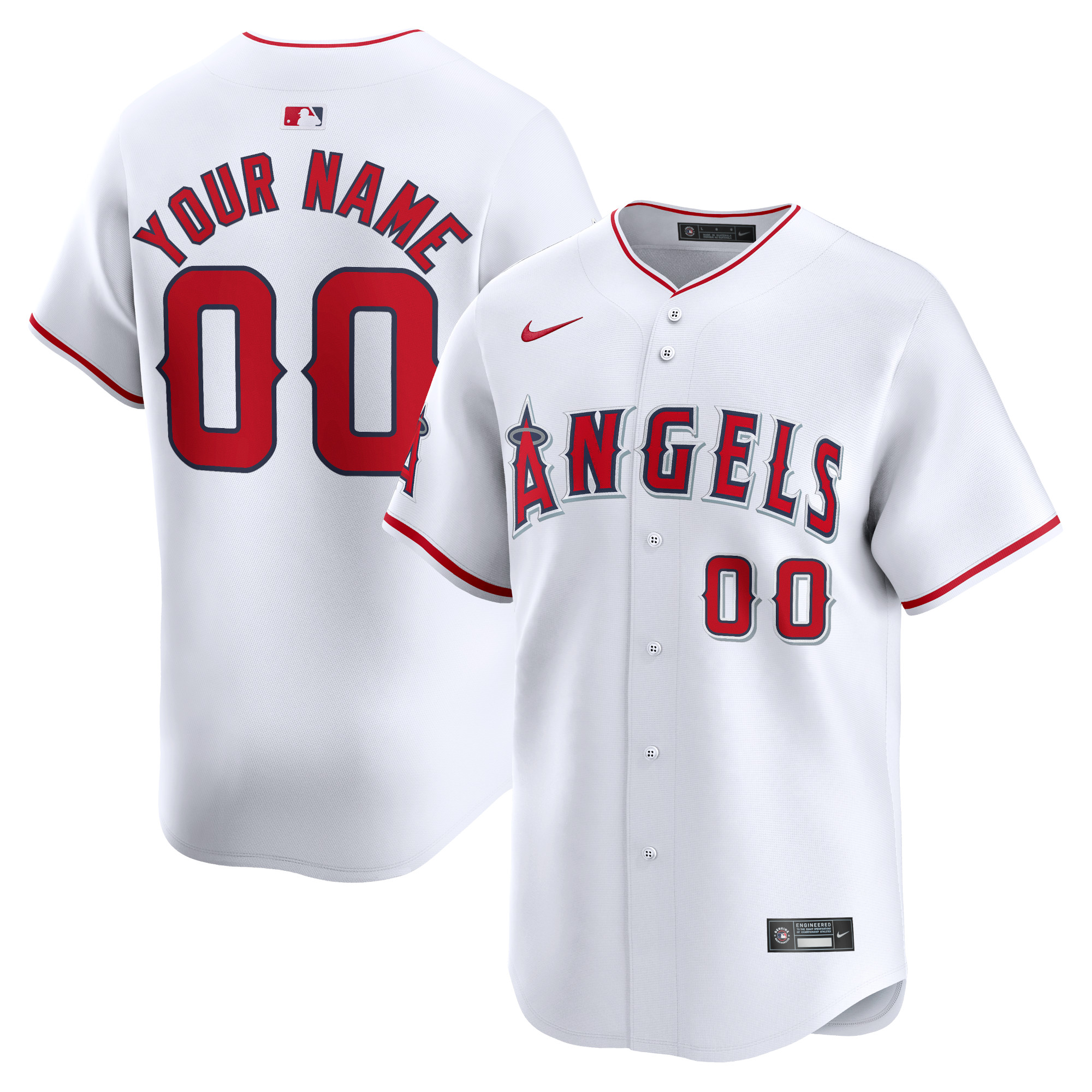 Los Angeles Angels Home Limited Custom Jersey – White