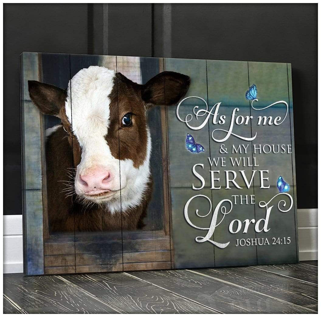 Canvas – Cow – As For Me Gift For Family, Wall Art Decor, Canvas Print, Home Decor