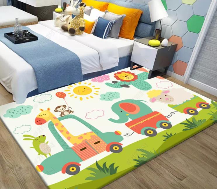 3D Cartoon Animal Pattern Non-Slip Rug Mat 29