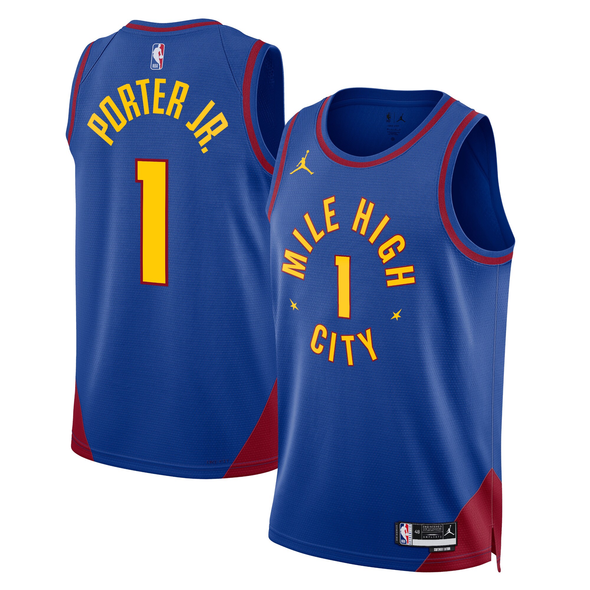 Denver Nuggets Jordan Statement Edition Swingman Jersey – Blue – Michael Porter Jr. – Unisex