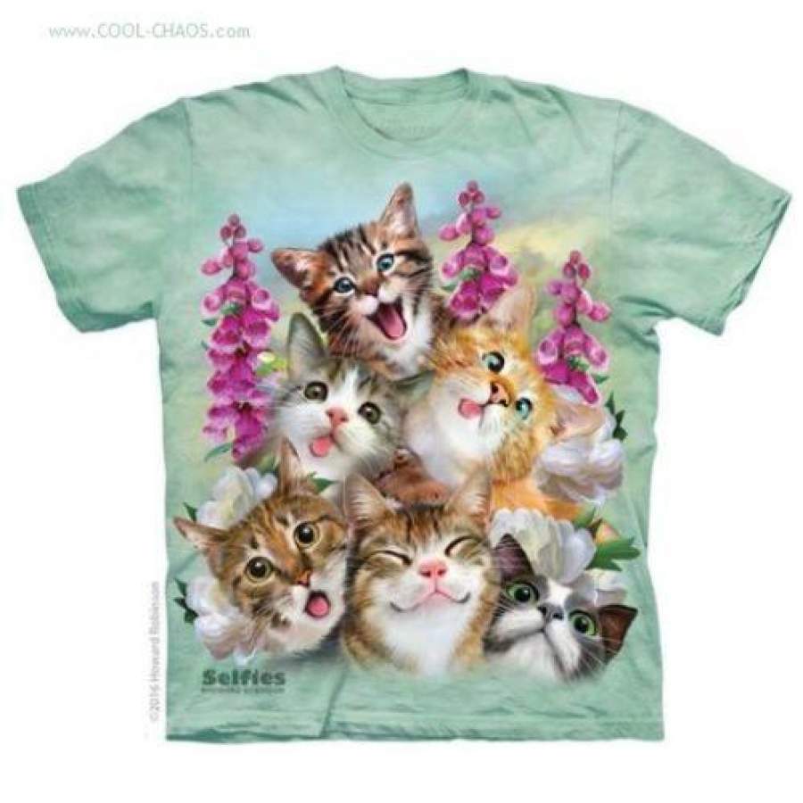 Selfie Kittens & Cats T-Shirt / Tie Dye Funny Tee from Selfies