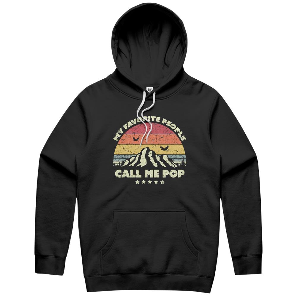 Dad Gift. My Favorite People Call Me Pop- Retro Hoodie